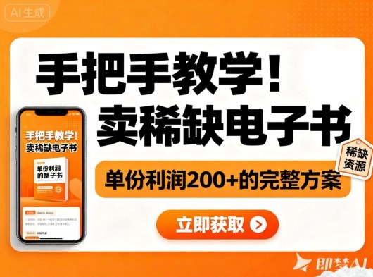 手把手教学！在小红书卖稀缺电子书，单份利润2张+的完整方案-七七项目网