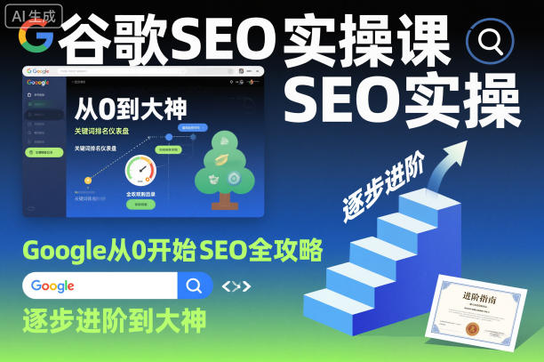 谷歌SEO实操课，Google从0开始SEO全攻略，逐步进阶到大神-七七项目网