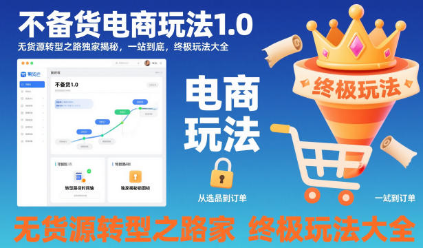 不备货电商玩法1.0，​无货源转型之路独家揭秘，一站到底，终极玩法大全-七七项目网