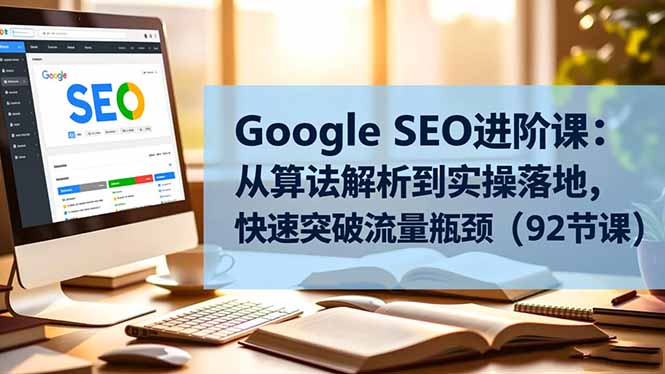 Google SEO进阶课：从算法解析到实操落地，快速突破流量瓶颈(92节课-七七项目网