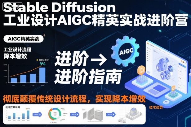 Stable Diffusion工业设计AIGC精英实战进阶营,彻底颠覆传统设计流程,实现降本增效-七七项目网