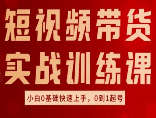 短视频带货实战训练课，好物分享实操，小白0基础快速上手，0到1起号-七七项目网