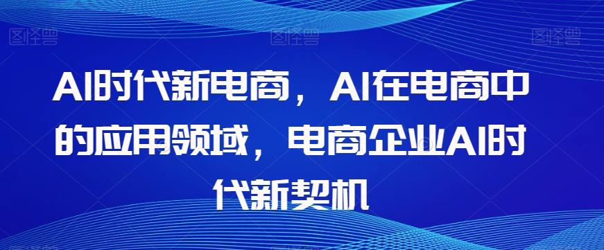 Al时代新电商，Al在电商中的应用领域，电商企业AI时代新契机-七七项目网