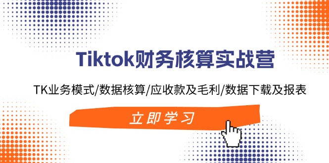 Tiktok财务核算实战营：TK业务模式/数据核算/应收款及毛利/数据下载及报表-七七项目网