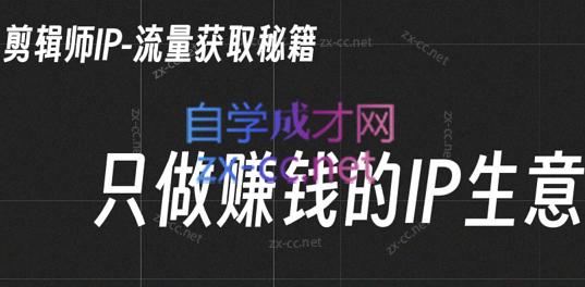 小钱老师·剪辑师个人ip流量思维与运营策略课-七七项目网