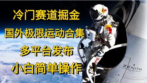 冷门赛道掘金，国外极限运动视频合集，多平台发布，小白简单操作-七七项目网