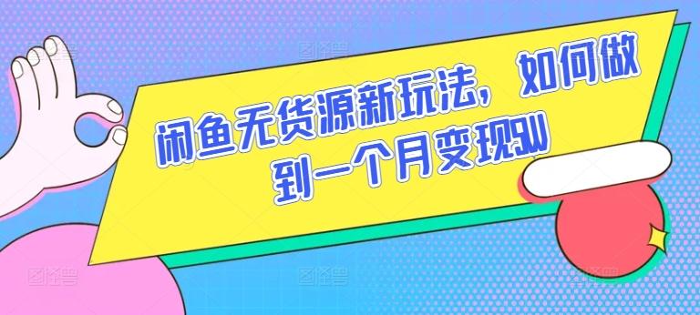 闲鱼无货源新玩法，如何做到一个月变现5W【揭秘】-七七项目网