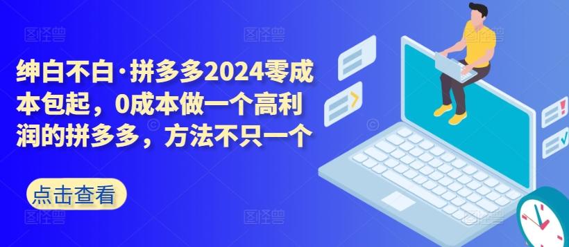 拼多多2024零成本包起，0成本做一个高利润的拼多多，方法不只一个-七七项目网