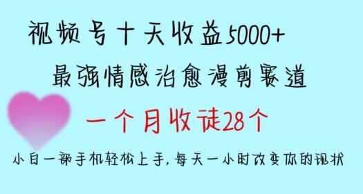 十天收益5000+，多平台捞金，视频号情感治愈漫剪，一个月收徒28个，小白一部手机轻松上手【揭秘】-七七项目网