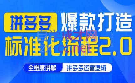 云杉老师·拼多多爆款打造标准化流程2.0-七七项目网