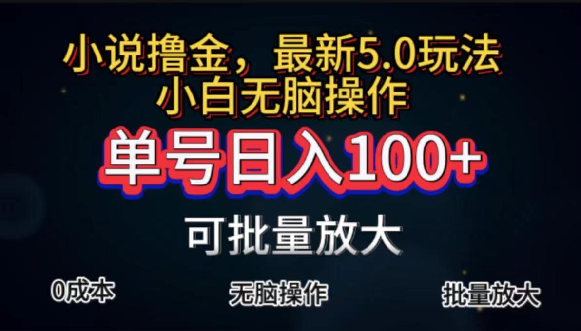 全自动小说撸金，单号日入100+小白轻松上手，无脑操作-七七项目网