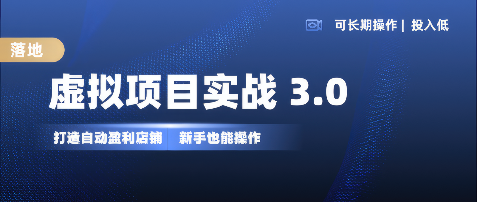 虚拟项目实操落地 3.0,新手轻松上手，单品月入1W+-七七项目网