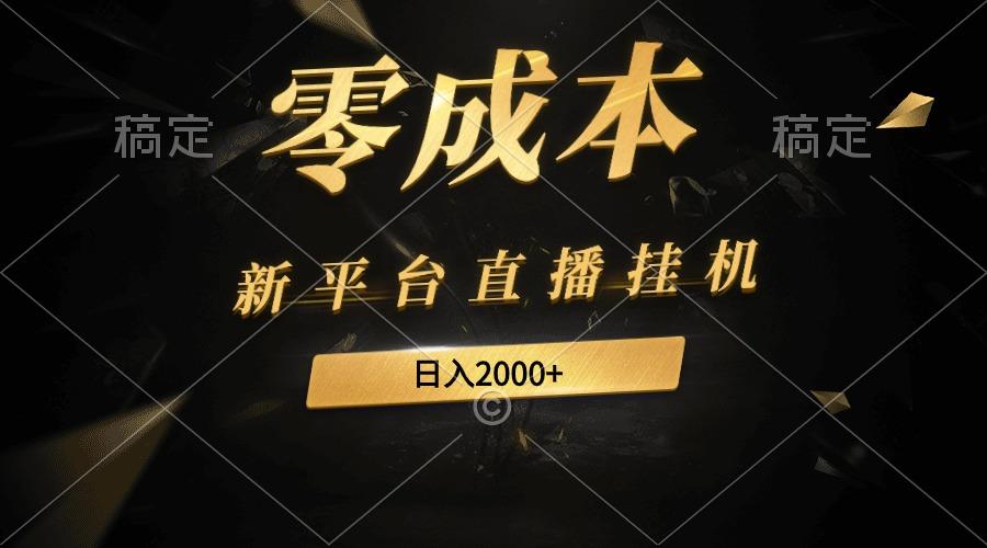 (9841期)新平台直播挂机最新玩法，0成本，不违规，日入2000+-七七项目网