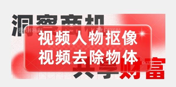 【超强视频处理工具】视频人物抠像+视频去除物体-七七项目网