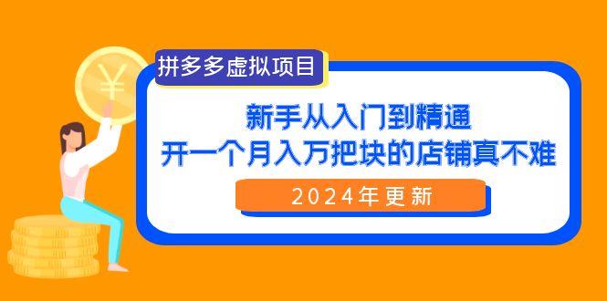 (9744期)拼多多虚拟项目：入门到精通，开一个月入万把块的店铺 真不难(24年更新)-七七项目网