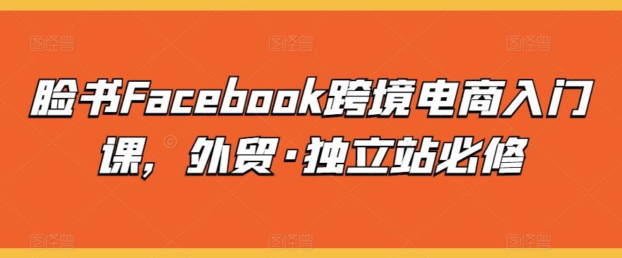 脸书Facebook跨境电商入门课，外贸·独立站必修-七七项目网
