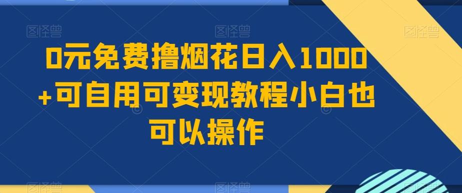 0元免费撸烟花日入1000+可自用可变现教程小白也可以操作，永久免费更新链接-七七项目网