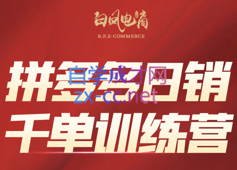 白凤电商学院·拼多多日销千单训练营(更新7月)-七七项目网