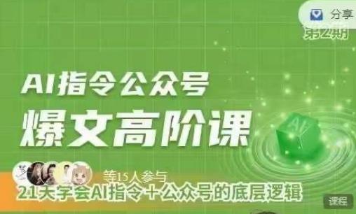 Ai指令公众号高阶课，学会ai指令+公众号的底层逻辑-七七项目网