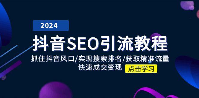 抖音 SEO引流教程：抓住抖音风口/实现搜索排名/获取精准流量/快速成交变现-七七项目网