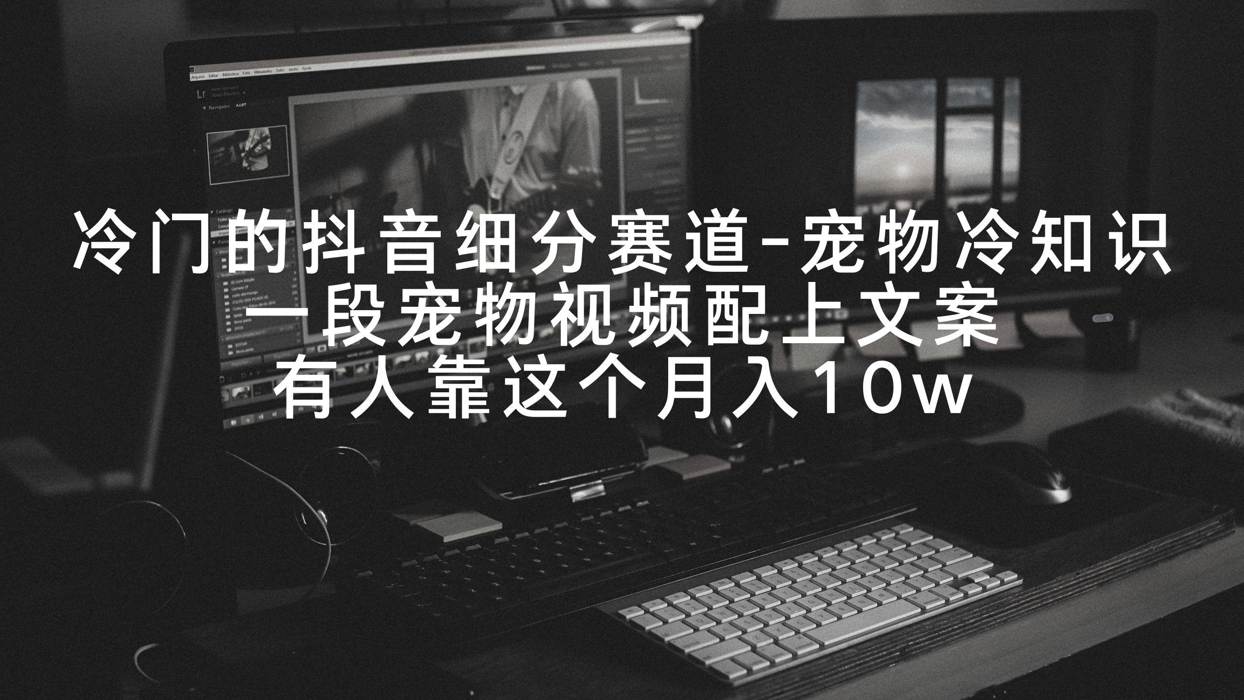 冷门的抖音细分赛道-宠物冷知识，一段宠物视频配上文案，有人靠这个月入10w-七七项目网