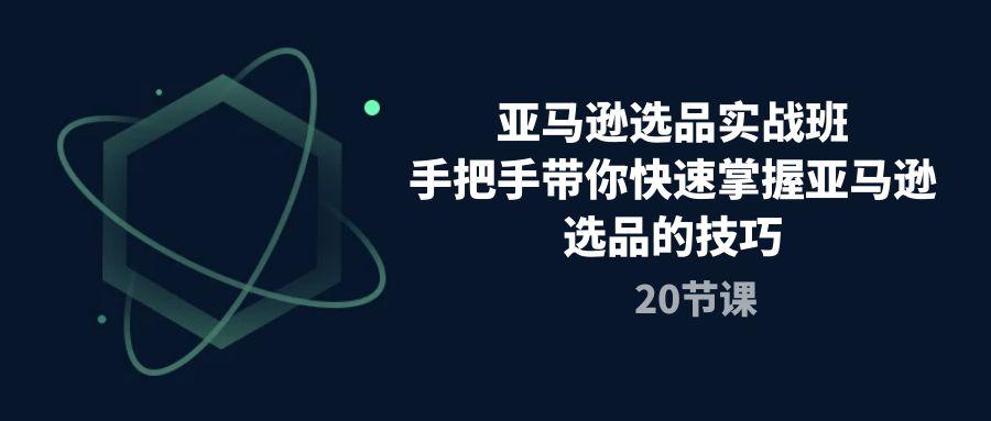 亚马逊选品实战班，手把手带你快速掌握亚马逊选品的技巧(20节课-七七项目网
