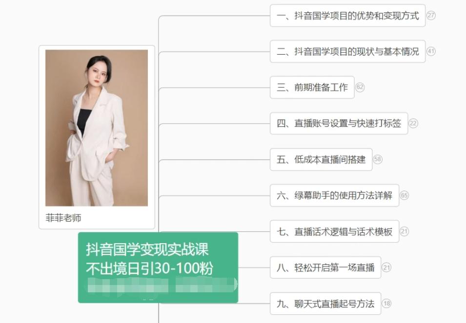抖音国学变现项目：不出境日引30-100粉实战课程-七七项目网