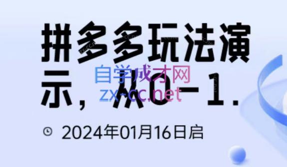 吴老师·拼多多从选品到截流到付费的玩法技巧-七七项目网