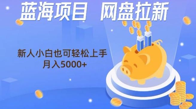 蓝海项目网盘拉新，新人小白也可操作，每月收入5000+-七七项目网