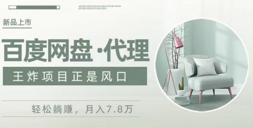 度盘代理，月入7w保姆级全方位教程-七七项目网