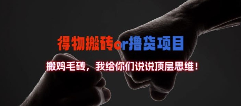 得物搬砖撸货项目?掰下数据，我给你们说说顶层思维【揭秘】-七七项目网