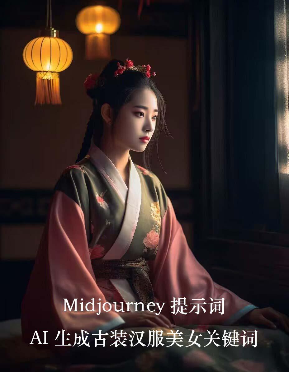 Midjourney关键词-AI生成中国风古装汉服美女人像提示关键词-七七项目网