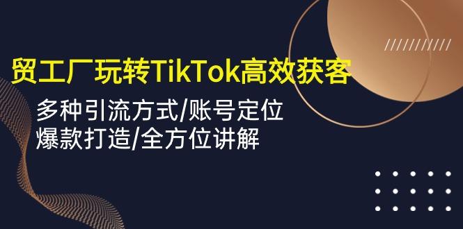 外贸工厂玩转TikTok高效获客，多种引流方式/账号定位/爆款打造/全方位讲解-七七项目网