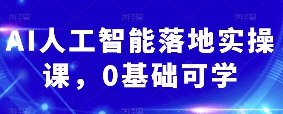 AI人工智能落地实操课，0基础可学-七七项目网
