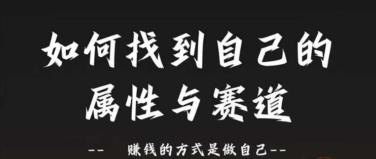 赛道和属性2.0：如何找到自己的属性与赛道，赚钱的方式是做自己-七七项目网