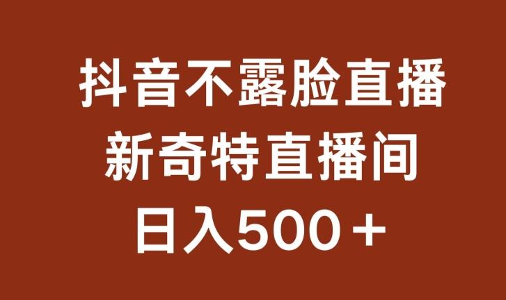 不露脸挂机直播，新奇特直播间，日入500+【揭秘】-七七项目网