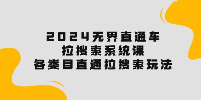 2024无界直通车·拉搜索系统课：各类目直通车 拉搜索玩法！-七七项目网