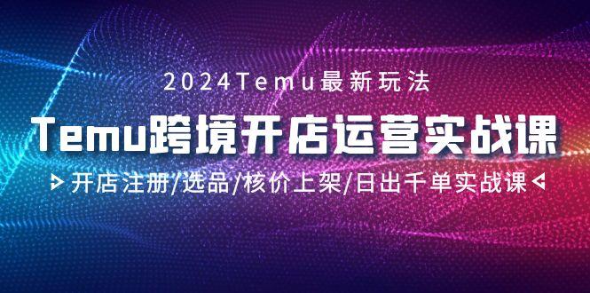 2024Temu跨境开店运营实战课，开店注册/选品/核价上架/日出千单实战课-七七项目网