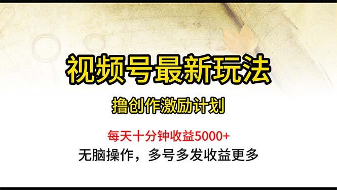 视频号最新玩法，每日一小时月入5000+-七七项目网
