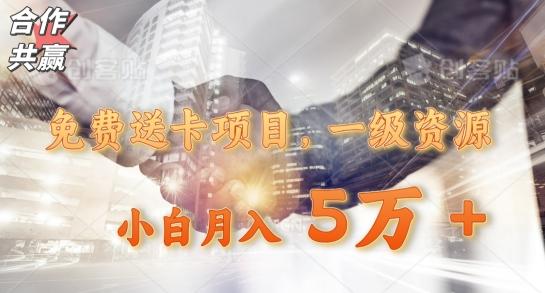 免费送卡项目，一级资源，小白月入5万+-七七项目网