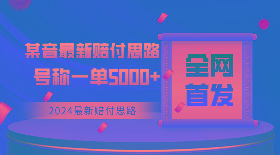 全网首发，2024最新某音赔付思路，号称一单收益5000+-七七项目网