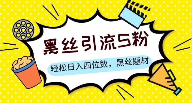 S粉变现，轻松日入四位数，黑丝题材+情感话术【揭秘】-七七项目网