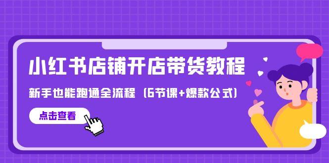 (9883期)最新小红书店铺开店带货教程，新手也能跑通全流程(6节课+爆款公式)-七七项目网