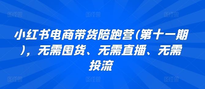 小红书电商带货陪跑营(第十一期)，无需囤货、无需直播、无需投流-七七项目网