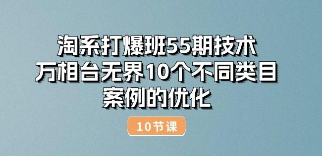淘系打爆班55期技术：万相台无界10个不同类目案例的优化(10节)-七七项目网