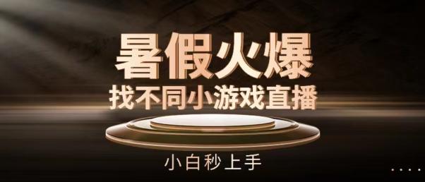 暑假火爆找不同小游戏直播间，小白秒上手【揭秘】-七七项目网