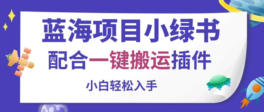 蓝海项目小绿书，配合一键搬运插件，小白轻松入手-七七项目网