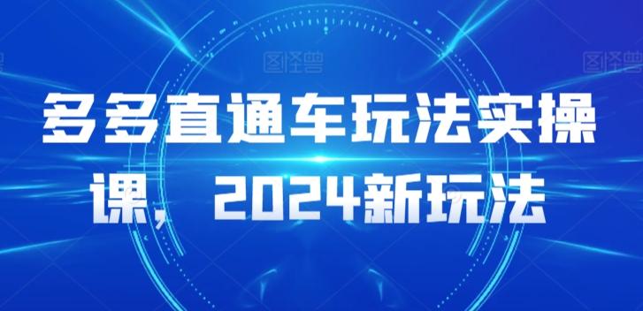 多多直通车玩法实操课，2024新玩法-七七项目网