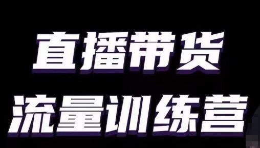 直播带货流量训练营，小白主播必学直播课-七七项目网