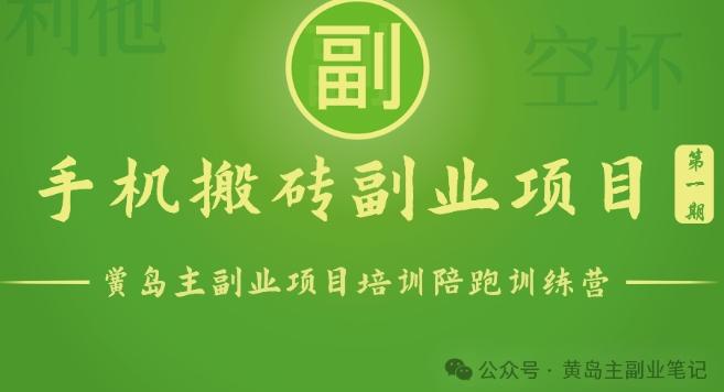 手机搬砖小副业项目训练营1.0，实测1小时收益50+，一部手机轻松日入100+-七七项目网